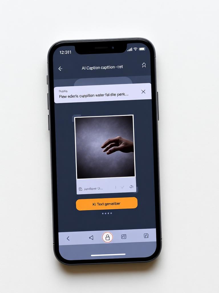KI-Editor & Auto-Cropping — Smartphone Smartphone-Ansicht des KI-Editors mit Bildzuschnitt-Vorschau